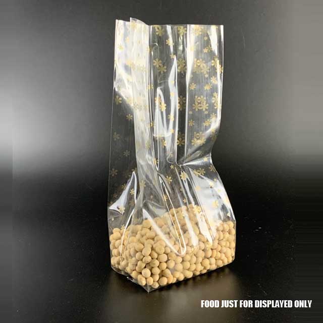 Gold FLORAL cookie bag